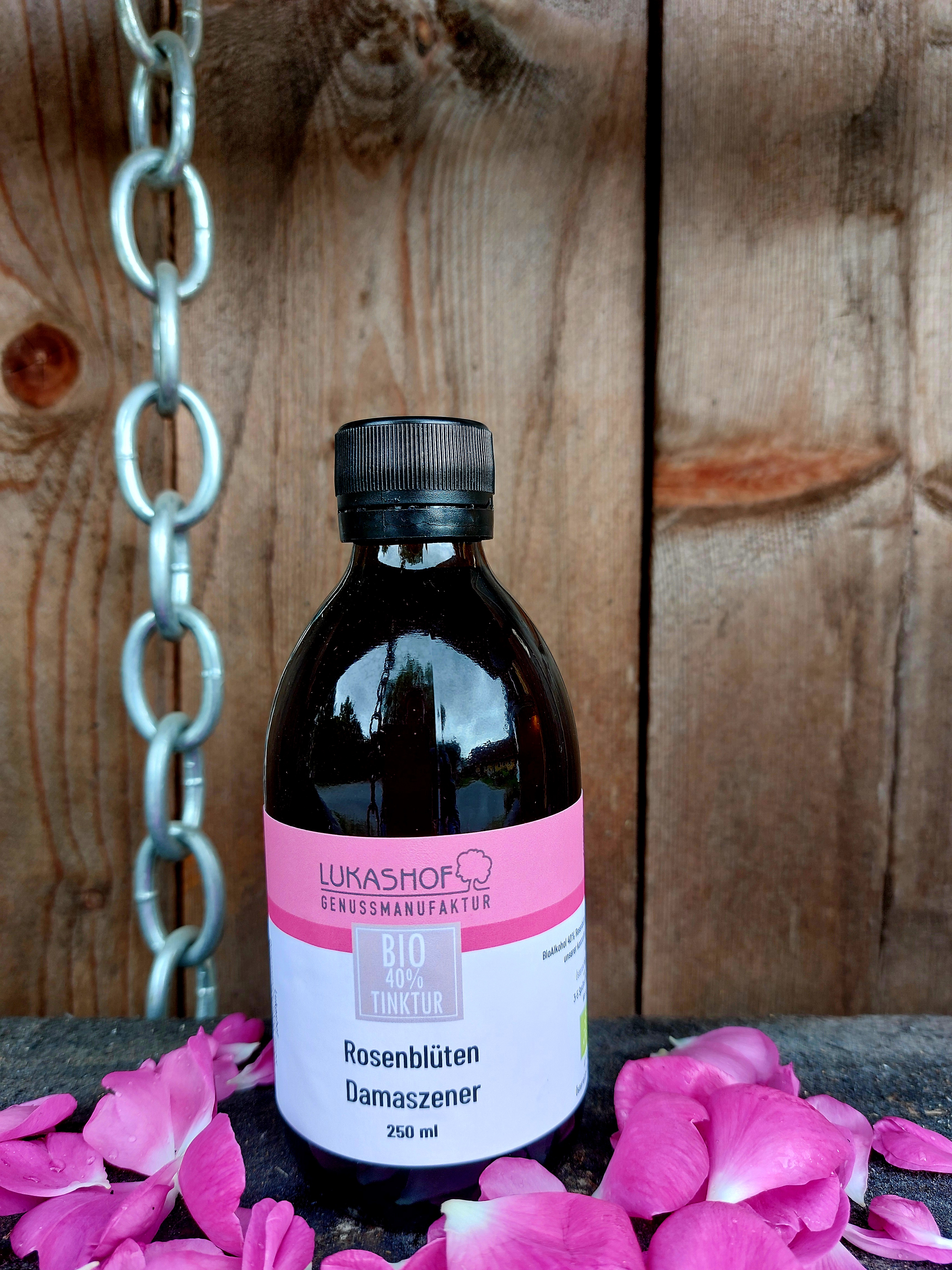 Rosenblüten-Tinktur aus Damaszener-Rosen (40 %) Bio