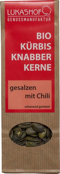 Kürbisknabberkerne gesalzen mit Chili 80g Bio