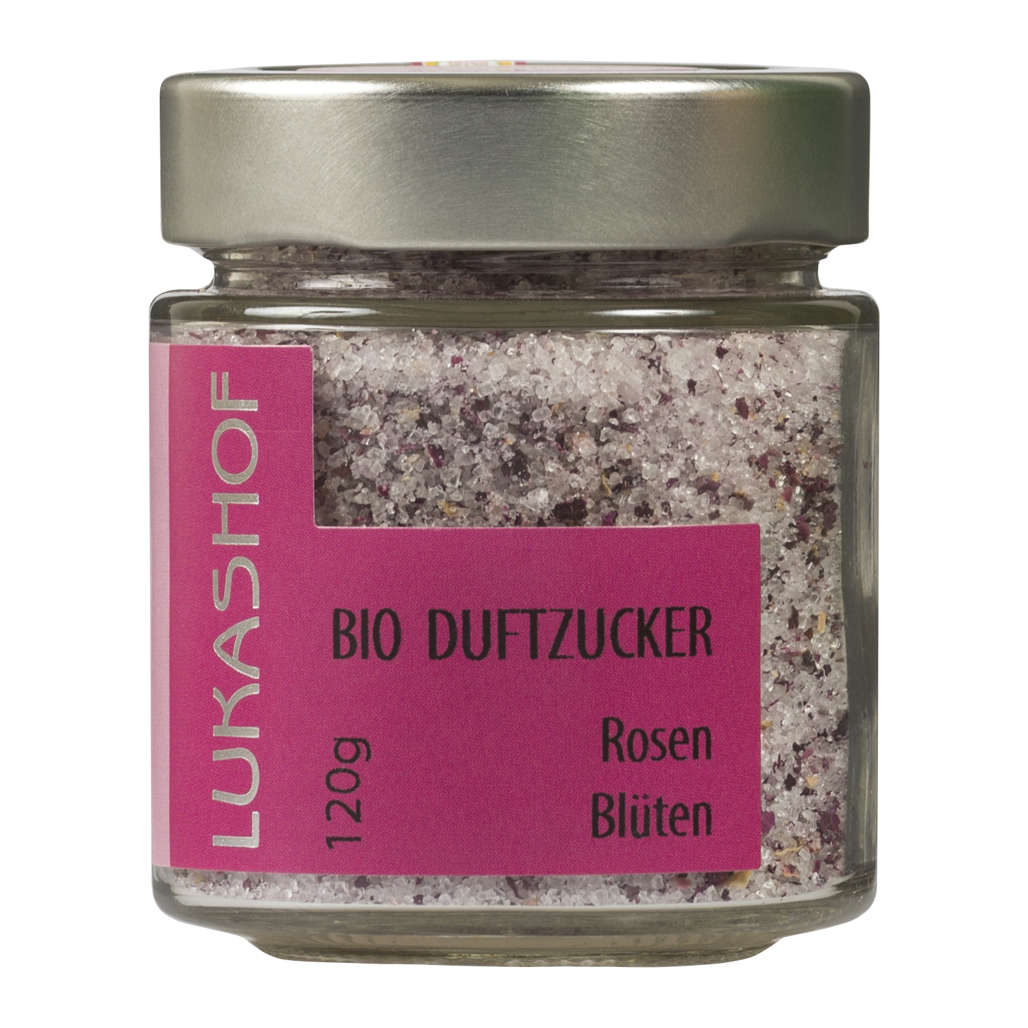 Rosenblüten Duftzucker 120g Bio