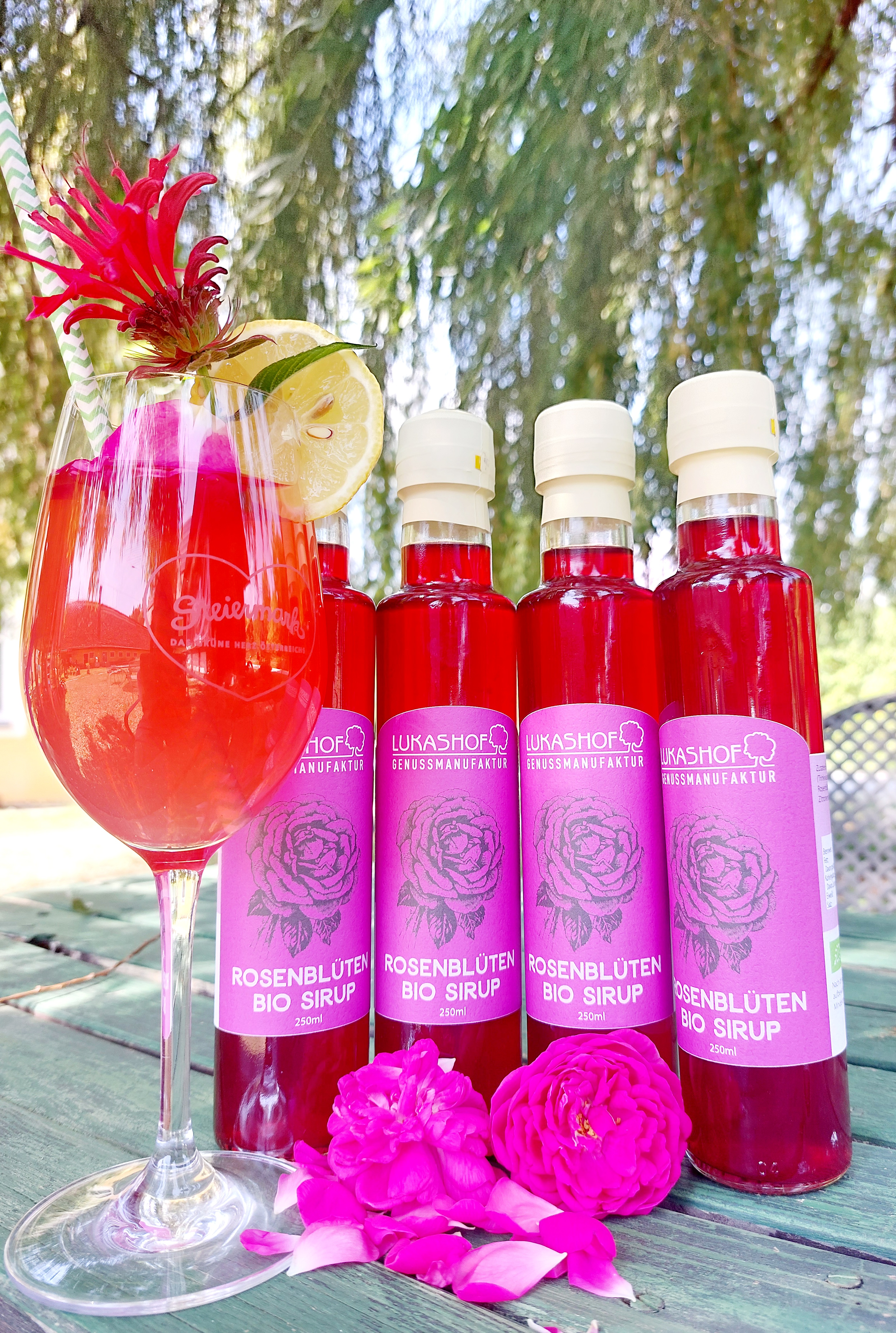 Rosenblüten Sirup Bio